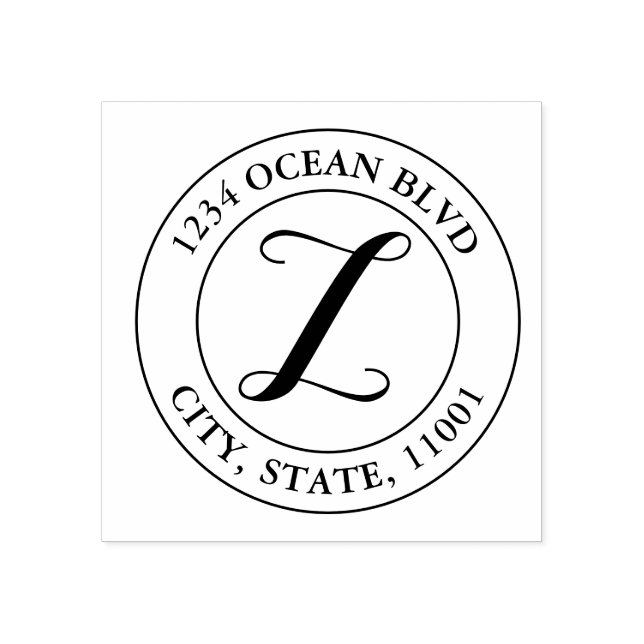 Tampons Encreurs Créez votre propre tour de monogramme élégant (Impression)