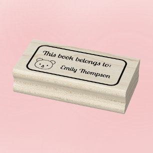 Tampons Encreurs Cuddly Bear 'This Book Belongs To' Stamp