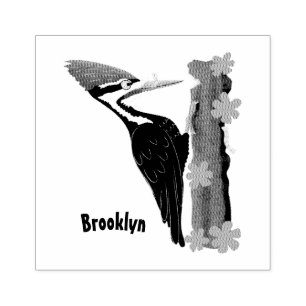 Tampons Encreurs Cue drôle Pileated woodpecker dessin d'illustratio