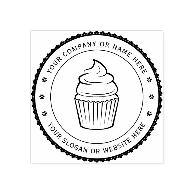 Tampons Encreurs CUPCAKE | Logo d'entreprise personnalisé Timbre en (Impression)