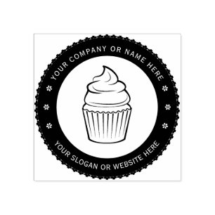 Tampons Encreurs CUPCAKE   Logo d'entreprise personnalisé Timbre en