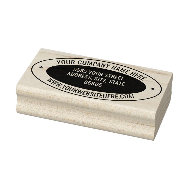 Tampons Encreurs Custom Address Color Oval Rubber Stamp Template (Tampon)