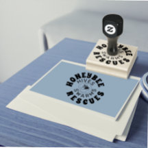 Custom BEE RESCUE 2 logo image rubber stamp