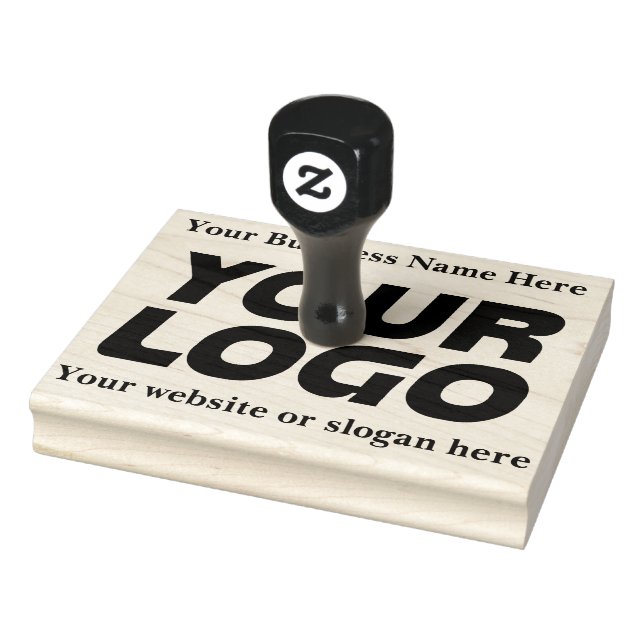 Tampons Encreurs Custom Elegant XXL Large Business Logo and Text (Tampon)