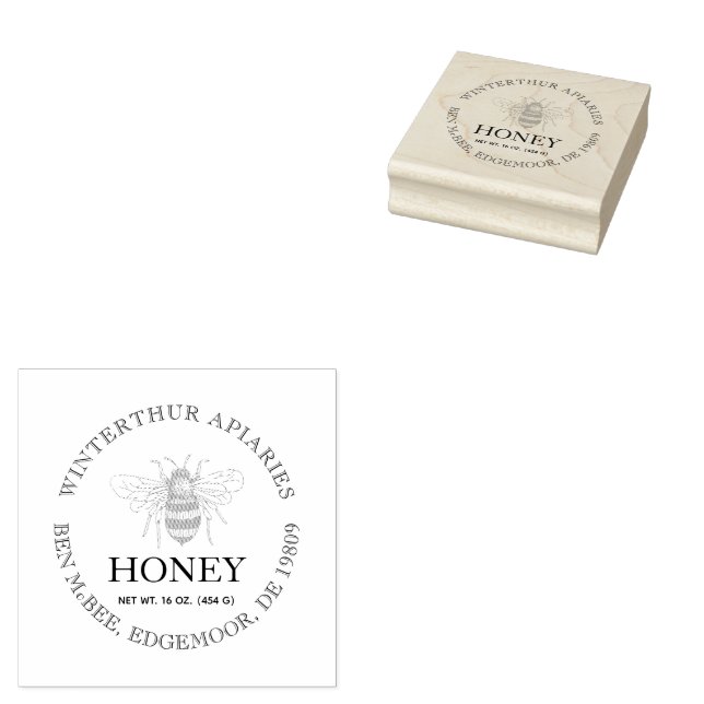 Tampons Encreurs Custom Honey Business Promotional (Tamponné)