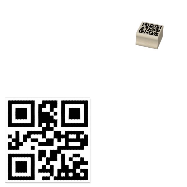 Tampons Encreurs Custom QR Code Scannable Website Address Rubber St (Tamponné)