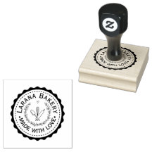 Custom Round Bakery Logo Stamp