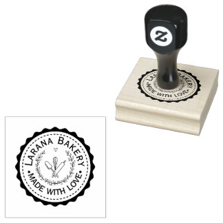 Tampons Encreurs Custom Round Bakery Logo Stamp