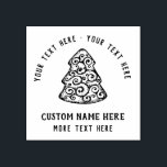 Tampons Encreurs Custom Vintage Hand-drawn Christmas Tree Cookie<br><div class="desc">Custom Vintage Hand-drawn Christmas Tree Cookie Rubber Stamps.</div>