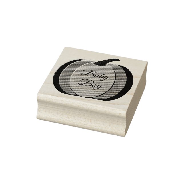 Tampons Encreurs Cute Blue Baby Boy Citrouille Baby shower personna (Tampon)