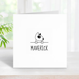 Tampons Encreurs Cute Bull Terrier Chien Nom Personnalisé