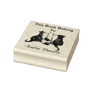 Tampons Encreurs Cute Cats Ce Livre Appartient À