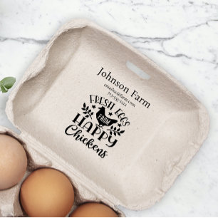 Tampons Encreurs Cute Chicken Farm Oeufs Frais Carton Ajouter le no
