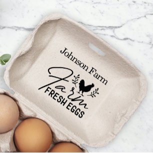 Tampons Encreurs Cute Chicken Farm Oeufs Frais Carton Ajouter le no