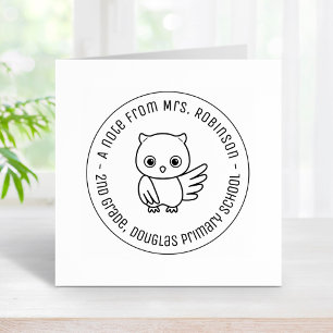 Tampons Encreurs Cute Chubby Owl School Teacher Note 3