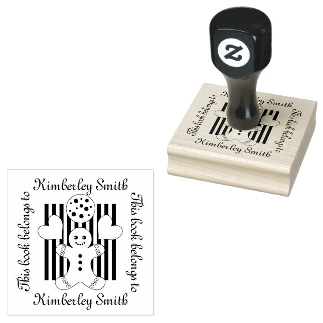 Tampons Encreurs Cute Cookie Gingerbread Man Cartoon Kids Boplate (Tamponné)