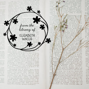 Tampons Encreurs Cute couronne florale Script Décontracté Livre de