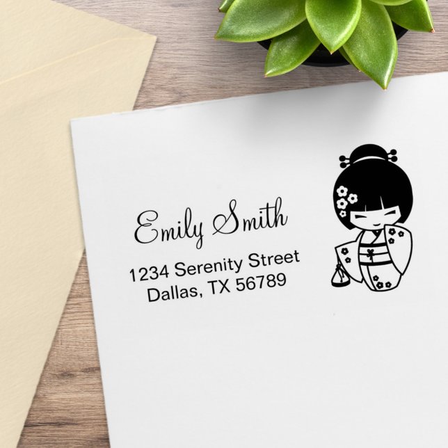 Tampons Encreurs Cute Geisha Girl Address (Créateur téléchargé)