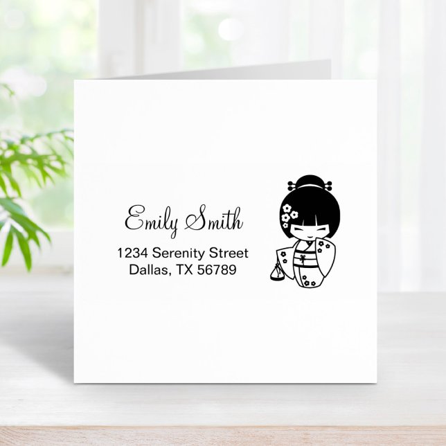 Tampons Encreurs Cute Geisha Girl Address (Créateur téléchargé)