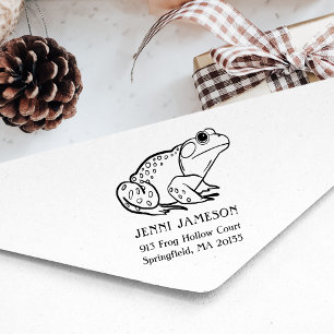 Tampons Encreurs Cute Grenouille Adresse de retour Timbre en caoutc