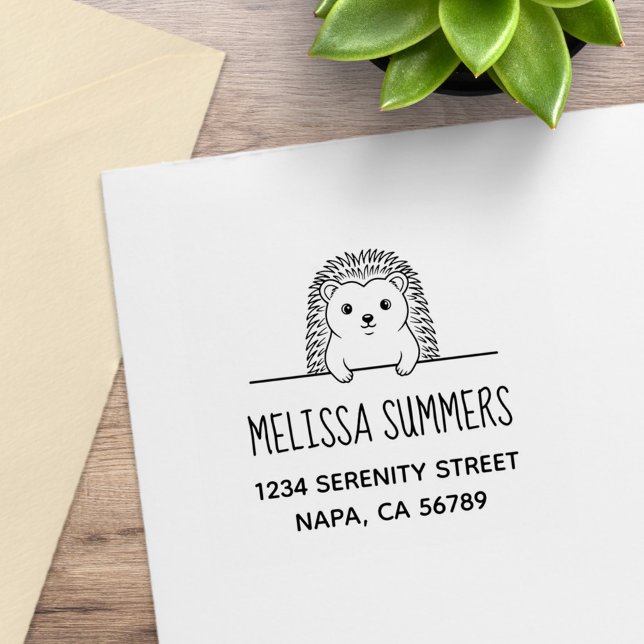 Tampons Encreurs Cute Hedgehog Address (Créateur téléchargé)