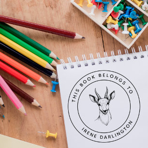 Tampons Encreurs Cute Ibex Baby Ce livre appartient au nom de l'enf