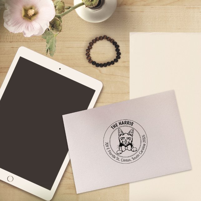 Tampons Encreurs Cute Korat Cat Adresse de retour (Créateur téléchargé)