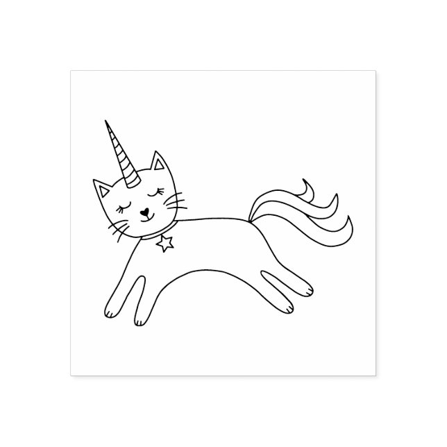 Tampons Encreurs Cute Magique Caticorn Chat Unicorn (Impression)