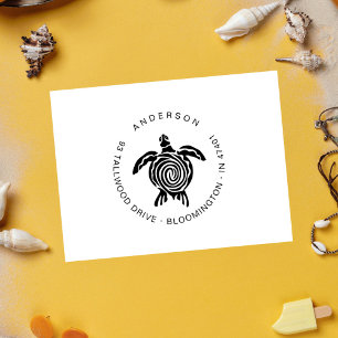 Tampons Encreurs Cute Turtle Modern Tropical Custom Adresse de reto