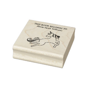 Tampons Encreurs Cute Unicorn Livre Belongs Plaque personnalisée