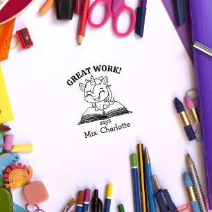 Tampons Encreurs Cute Unicorn Personnalisé Enseignant Salle de clas