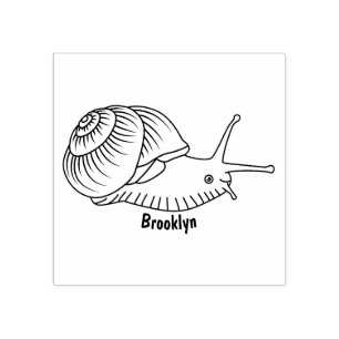Tampons Encreurs Cute yellow snail cartoon