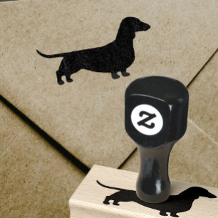 Tampons Encreurs Dachshund Silhouette   Chien Wiener à revêtement l