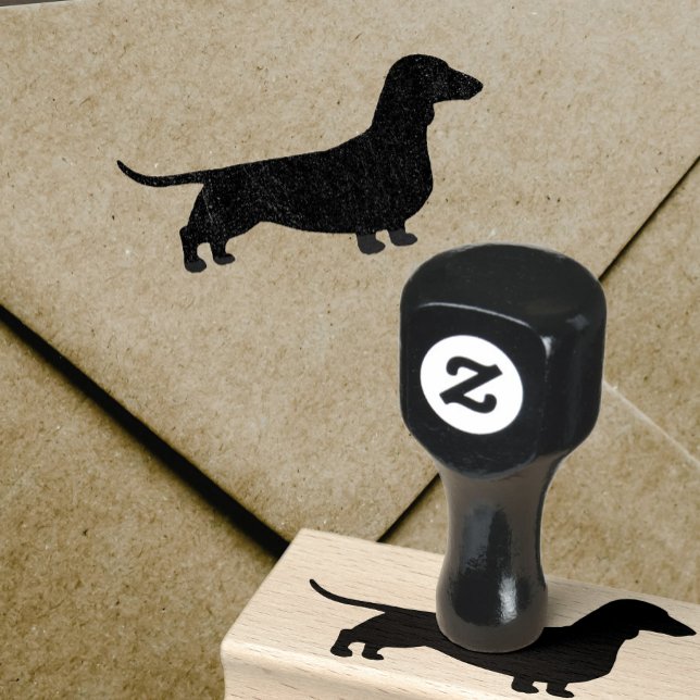 Tampons Encreurs Dachshund Silhouette | Chien Wiener à revêtement l (Créateur téléchargé)