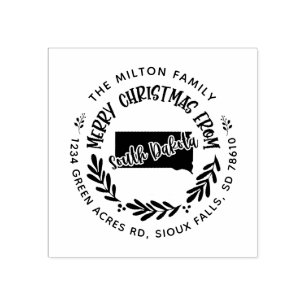 Tampons Encreurs dakota sud joyeux noël adresse de retour