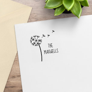 Tampons Encreurs Dandelion Flower Parachutes Nom de famille 1x1