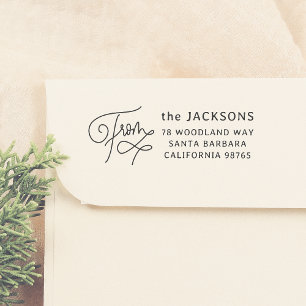 Tampons Encreurs De Calligraphy Modern & Elegant Adresse de retour