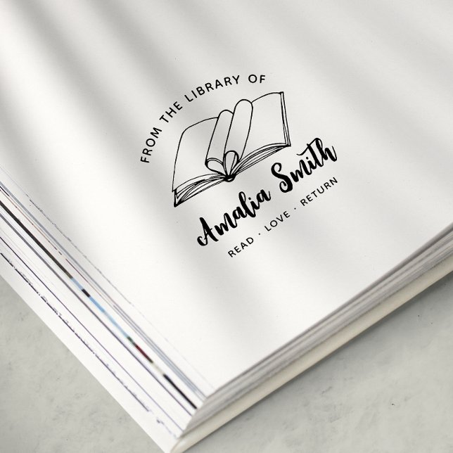 Tampons Encreurs De La Bibliothèque De | Carnet de coeur simple (Créateur téléchargé)