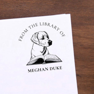 Tampons Encreurs De la bibliothèque de Chien avec livre Elegant