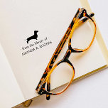 TAMPONS ENCREURS DE LA BIBLIOTHÈQUE DE DACHSHUND AMOUREUX DES CHIEN<br><div class="desc">Cute bookplate STAMP avec votre nom personnalisé, parfait pour ajouter une touche personnelle à votre collection de livres chère. La bibliothèque contient "From the Library of" et votre nom sous le profil d'une silhouette DACHSHUND DOG. Remplacez le nom par le vôtre en utilisant le modèle. Un cadeau merveilleux pour tous...</div>