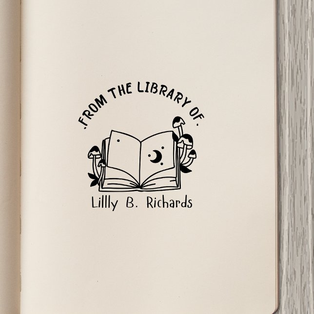 Tampons Encreurs De la bibliothèque de [Votre nom] - Livre magique (Créateur téléchargé)