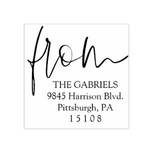 Tampons Encreurs De l'adresse de retour du script moderne