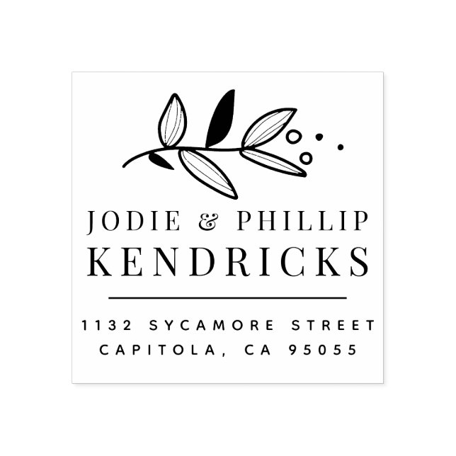 Tampons Encreurs Delicical Botanical Married Couple Adresse de reto (Impression)