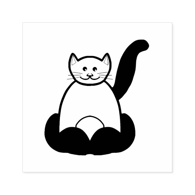 Tampons Encreurs dessin animé de chat Brown (Impression)