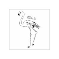 dessin animé d'oiseau Flamant rose