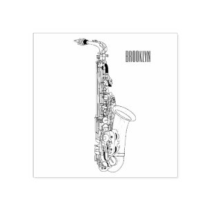 Tampons Encreurs dessin animé saxophone
