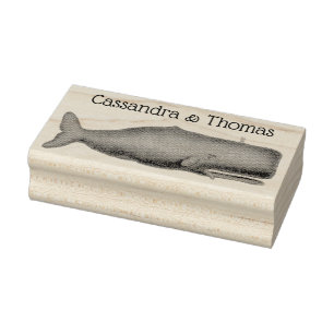 Tampons Encreurs Dessin de baleine vintage du 19e siècle N