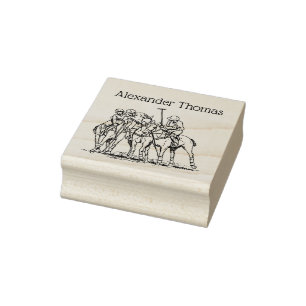 Tampons Encreurs Dessin de match de polo stylisé vintage #1