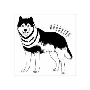 Tampons Encreurs dessin humoristique sibérien husky