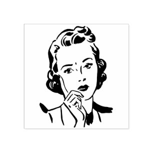 Tampons Encreurs Dessin humoristique vintage de Retro Women
